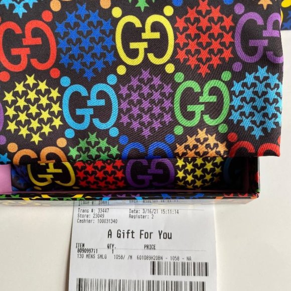 Gucci new Psychedelic GG Supreme Bi-Fold Wallet - Picture 10 of 14